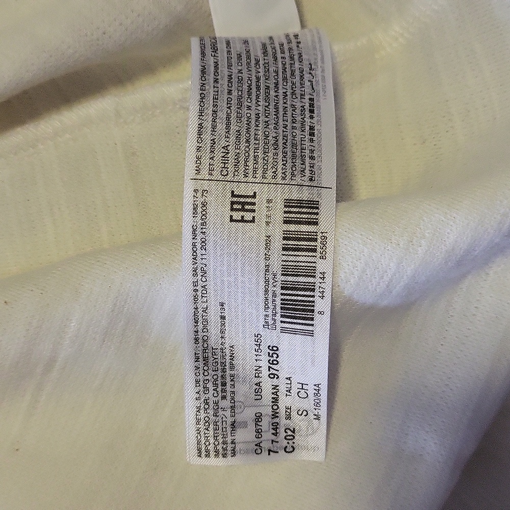 Mango Textured Mini Dress In Off White 4 NWT - Picture 11 of 11